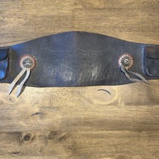 Vintage 1940s Harley Davidson Leather Kidney Belt Back Support Ride Knucklehead picture