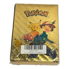 *Pokemon 55 Gold Foil Cards Pack Vmax Rare GX Golden Card Collectible; New picture