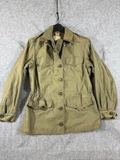 WWII M-1943 Field Jacket Womens Sz 10 R Green Button June 1944 Vintage Military picture