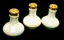 Vintage Opalescent 24k Trimmed Salt Pepper Shakers Corked Germany Bavaria 3 picture