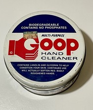 Goop Hand Cleaner Vintage 14 oz Tin Can Litho Garage Advertising 1970s Empty picture