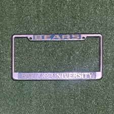 VINTAGE Baylor University Bears License Plate Frame for ANY Auto Car Truck SUV picture