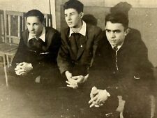 1960s Three Handsome Guys Young Men Lovely Students Gay Int B&W Photo Snapshot picture