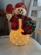 Vtg AVON Fiber Optic Light-Up Snowman Holiday Christmas Color Changing 16