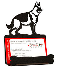 SWEN Products GERMAN SHEPHERD Dog Black Metal Business Card Holder picture