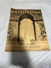 L’Illustration Aug 4 1934 WWI 20th Anniversary 1914-1934 French Magazine picture