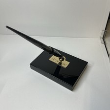 Vintage Sheaffer Fountain Pen 14K Gold Nib Triumph Lifetime Desk Set picture