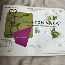 Vintage Stretch & Sew Pattern 2060 Taffetized Tricot Half Slip Size S M L picture
