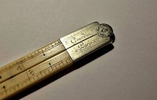 King's foot or folding ruler silver club in Paris dated 1790 picture
