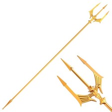 Heavy-Duty Metal Trident Spear for Adult Only, 3-Prong Alloy Cosplay Costume picture