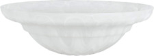 23091-01A Alabaster Transitional Style Torchiere Glass Shade, 1-5/8