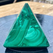 216G  Natural Malachite Pyramid Stone Crystal Tower Gemstone Pyramid Healing picture