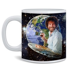 Bob Ross Painting the Earth Ceramic Tea Coffee Mug 12oz picture