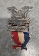 Delegate 1919 Pennsylvania State Aerie Fraternal Order Of Eagles FOE Badge PA picture