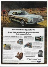 1974 Ford Gran Torino Wagon Vintage Wagonmaster Print Car Advertisement picture