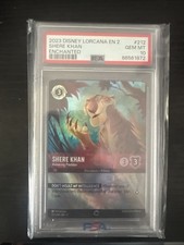 2023 Disney Lorcana EN 2 Floodborn Shere Khan #212 Enchanted PSA 10 picture