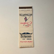 Bridgeman Ice Cream Always Exceptionally Good Vintage Matchbook Cover 5MB125-2 picture