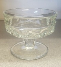 Indiana Glass Kings Crown Thumbprint Crystal Sherbet/Champagne Glasses Set of 4 picture