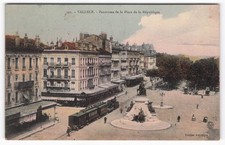 Valence France Place de la République Panorama Tram Postcard 1910s French picture