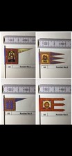 4x 28mm Medieval Russian Orthodox Religious Flags Banners on Metal Flagpole picture