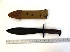 Antique WWI 1918 US Model 1917 Plumb St Louis Field Bolo Knife & AK Co Scabbard picture