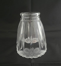 Vintage Frosted Glass Lamp Shade Floral Pattern 4.75
