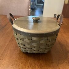 Longaberger 2007 American Work Basket-8 inch Green & Protector/Lid picture