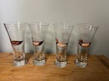 Libbey VTG Duck Decoys Pilsner Tumbler Glass Set 4 Mallard Redhead Broadbill 7