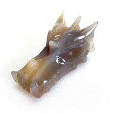 4.0'' Natural Geode AGATE Carved Realistic - Dragon Skulls Gemstone & Crystal picture