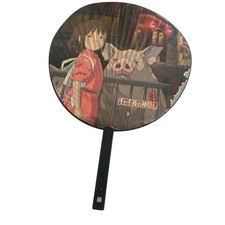 Vintage 2001 Studio Ghibli Spirited Away Hand Fan Movic Chihiro Anime Japanese picture