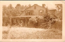 1936 RPPC GREAT HOUSE ARCHITECTURE CEDAR SHAKES UNKNOWN LOCATION POSTCARD picture