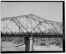 Photo:Richmond Bridge Texas Through Truss Pier 1930s River Crossing picture