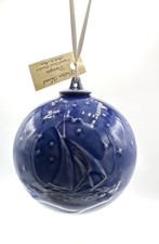 Handcrafted Butter Island Designs Christmas Ornament Ceramic Sailing Boat Signed picture