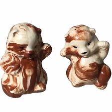 Alaska Clay Pottery Bear Figurines - Signed by Carol - Terracotta Swirls picture
