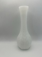Vintage FTD Milk Glass 9 Inch Vase Beautiful Elegant Table Decor For Flowers 80s picture