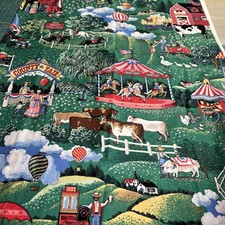 Vintage Fabric, 1993: “County Fair”, Joan Kessler for Concord Fabrics, OOP picture