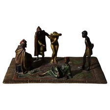 Antique Franz Bergman Bronze Figural Group C1910 picture