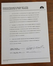 1990 MUSIC CONTRACT SIGNED RARE NBC AUTOGRAPH AARON NEVILLE TODAY SHOW picture