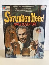 Vintage Shrunken Head Apple Sculpture Crafts by Whiting 1975 Milton Bradley MB picture