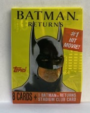 1992 Topps Batman Returns Trading Cards, 1 Sealed Wax PACK From Wax Box, 9 Cards picture