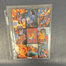 Rare - 1994 Marvel Masterpiece (9 Card Uncut Sheet With Factory Signature) picture