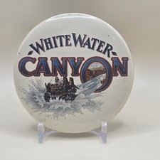 Vintage Kings Island Whitewater Canyon Button 3” Early Design Opened 1985  picture