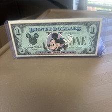 1987 MICKEY   $1 DISNEY DOLLAR - Serial # D 00413 006 A picture