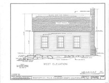 Photo:Felix California 1930s Post Office School West Elevation HABS picture
