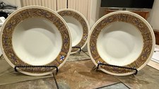 Antique 1929 Grosse Pointe Yacht Club Soup Plates With DYC Logo Black Knight  3 picture