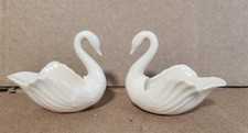Vintage Lenox Lot of 2 Mini Swan Dishes 2.5