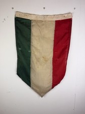Vintage Italian Tricolour Pennant Banner - Sewn Fabric - 2ft 10in x 1ft 9in picture