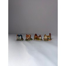 Vintage 1993 Miniature Resin Cottage Village Set of 4 English Countryside Houses picture