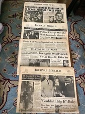 Vintage 1963 JFK John F Kennedy Assassination Oswald Ruby Newspaper Lot Dayton picture