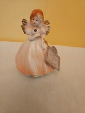 Josef Originals Sapphire Birthstone Angel Girl Porcelain Figurine Applause 1994 picture